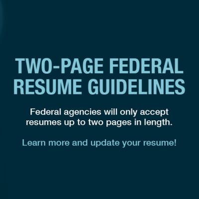 Two Page Federal Resume Guidelines